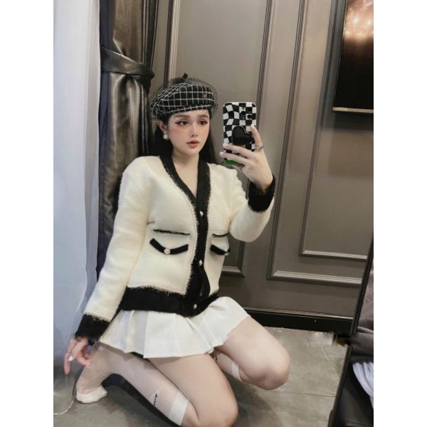 Áo cardigan len lông