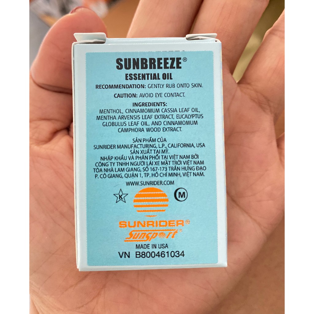 tinh dầu thảo mộc sun breeze 5ml của Mỹ | BigBuy360 - bigbuy360.vn