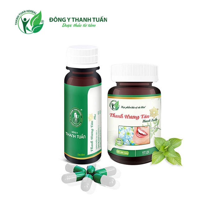 Bộ Thanh Hương Tán Plus giải pháp khắc phục chứng hôi miệng 2 trong 1 - Tặng 1 túi tăm chỉ nha khoa 50 chiếc