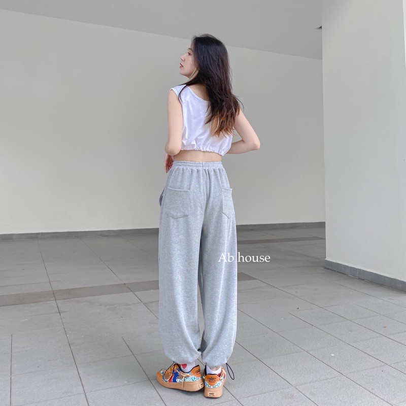 Quần Jogger Nhung Dây Rút AXIFAH Unisex (Ảnh Thật/Có Sẵn)