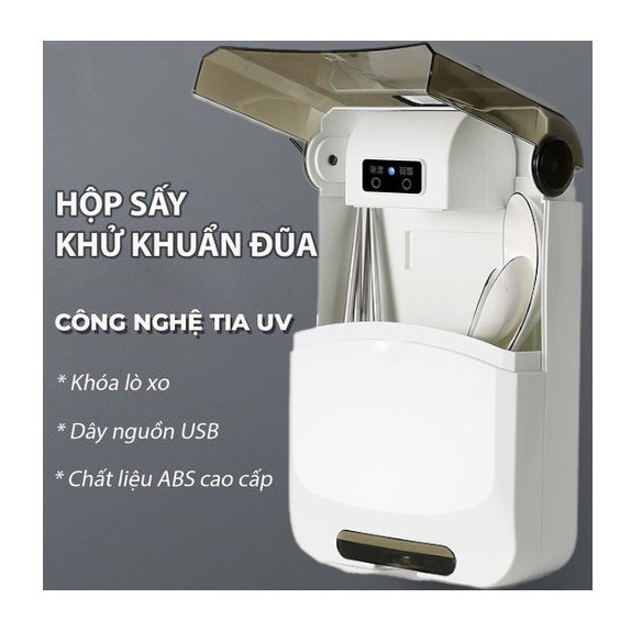 Máy sấy và khử khuẩn đũa thìa - Hộp sấy khô đũa thìa tránh nấm mốc - LAVITA