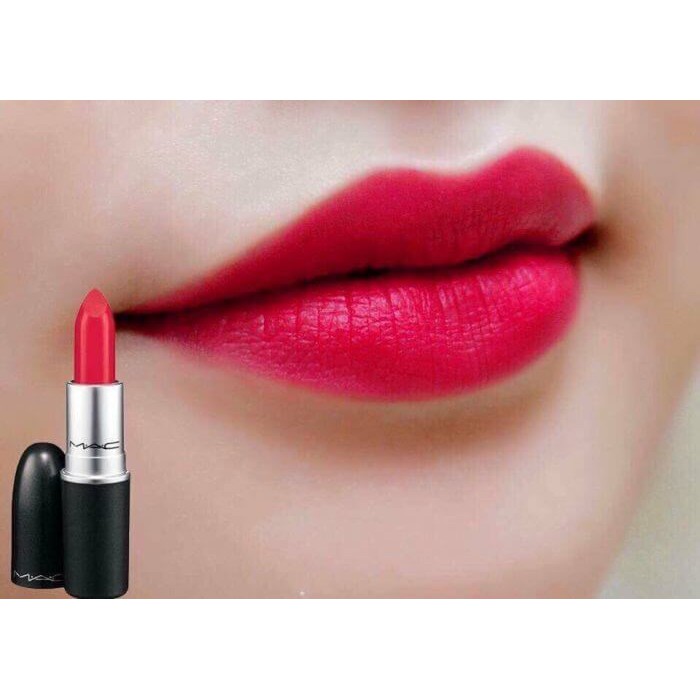 Son lì MAC MATTE LIPSTICK RELENTLESSLY RED #706 màu ĐỎ HỒNG SAN HÔ