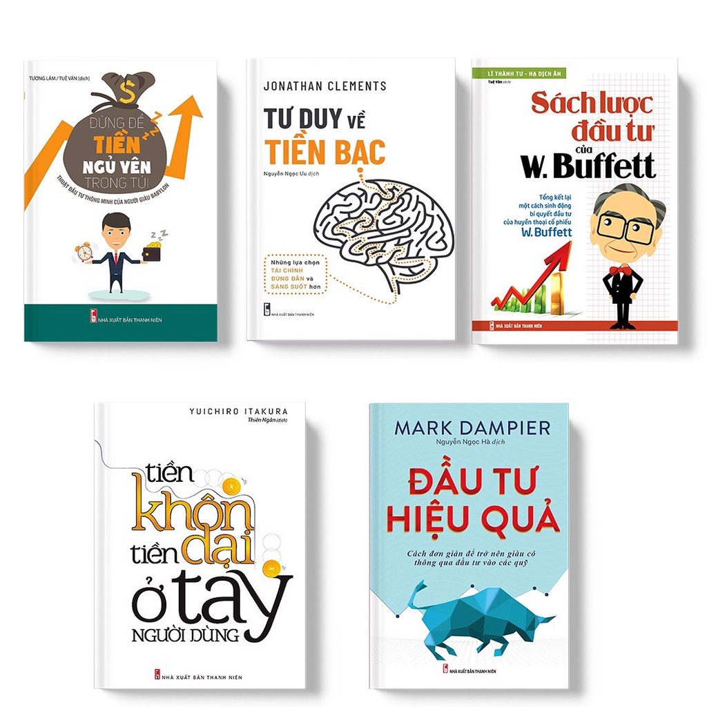 Sách: Combo Tư Duy Về Tiền Bạc TB +Đừng Để Tiền Ngủ Yên TB +Tiền Khôn Tiền Dại TB +Đầu Tư Hiệu Quả +Sách Lược Đầu Tư TB