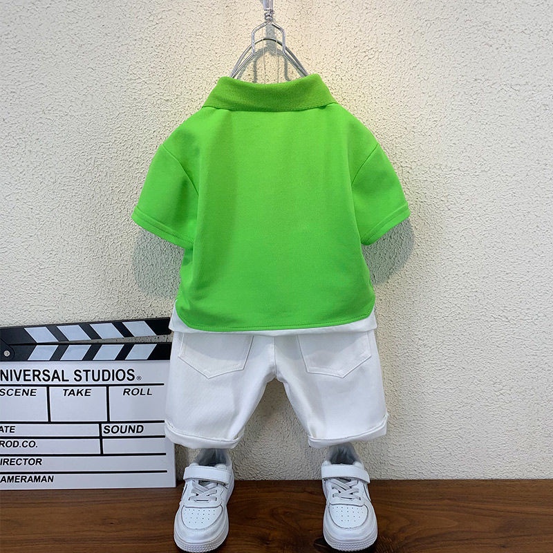 Áo polo 100% Cotton Mỏng Tay Ngắn Họa Tiết Màu Nhuộm Thời Trang Mùa Hè Phong Cách Hàn Quốc Cho Bé Trai 2022