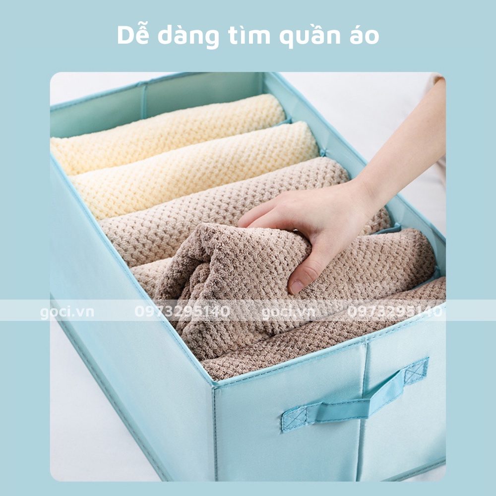 Hộp đựng đồ lót quần áo hè chia nhiều ngăn vải không dệt VNXK tiện lợi tiết kiệm không gian cho tủ quần áo