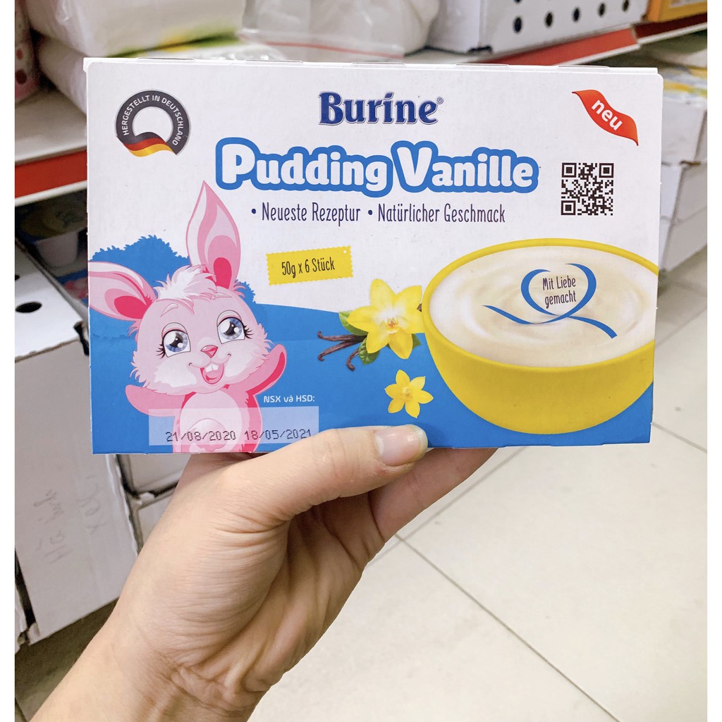 [ HOT ] Cháo Sữa Burine Đủ Vị Vani, Bích Quy, Pudding Lốc 6 Hộp X50g  [ Date2/22] thu vỏ