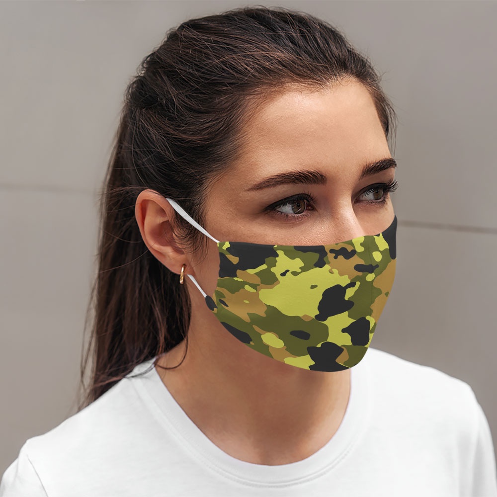 khẩu trang cho dân phượt CAMOUFLAGE_1222 CARTWELL chất liệu vải mềm dày 2 lớp chống nắng, phòng dịch bệnh, lọc ô nhiễm