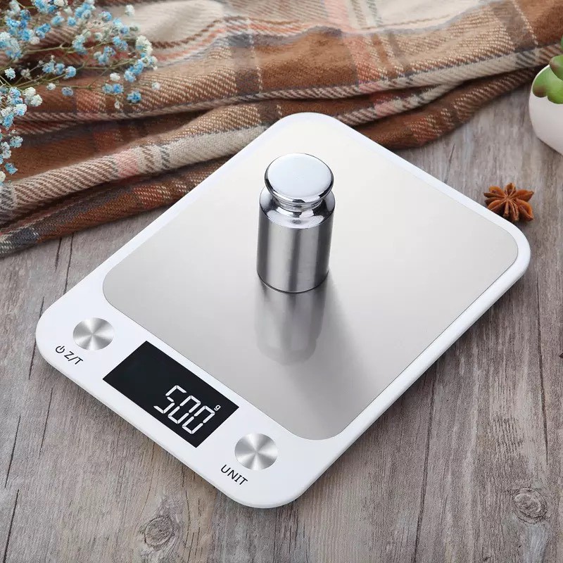 Cân Điện Tử Nhà Bếp 5kg 1g CX Hợp Kim Thép Chính Xác Cao Phím Cảm Ứng Tela Shop