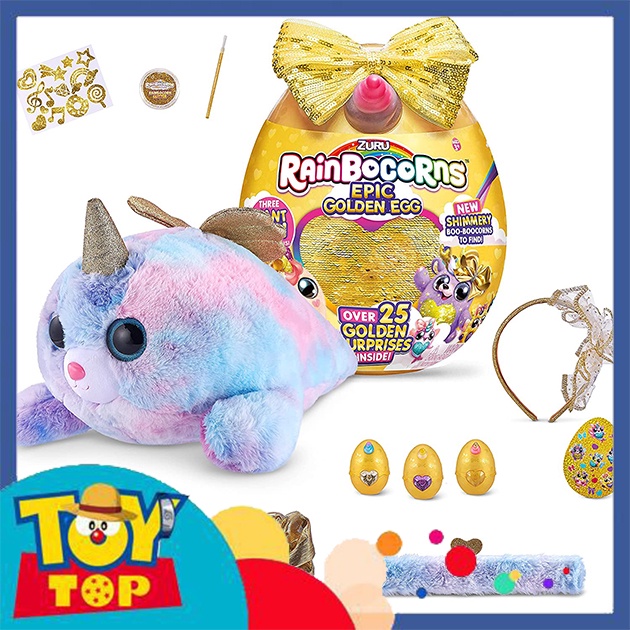 Đồ chơi quả trứng kỳ lân thần kỳ random Rainbocorns Epic Golden Egg phần thưởng ngẫu nhiên 1 trong 3 chính hãng Zuru