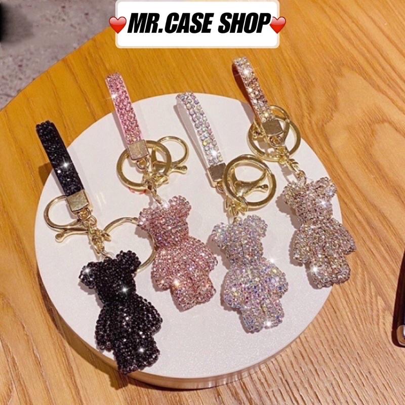 Móc Khoá Đính Đá Nhân Tạo Hính Chú Gấu Nhỏ Siêu Lấp Lánh Thời Thượng - Mr.Case