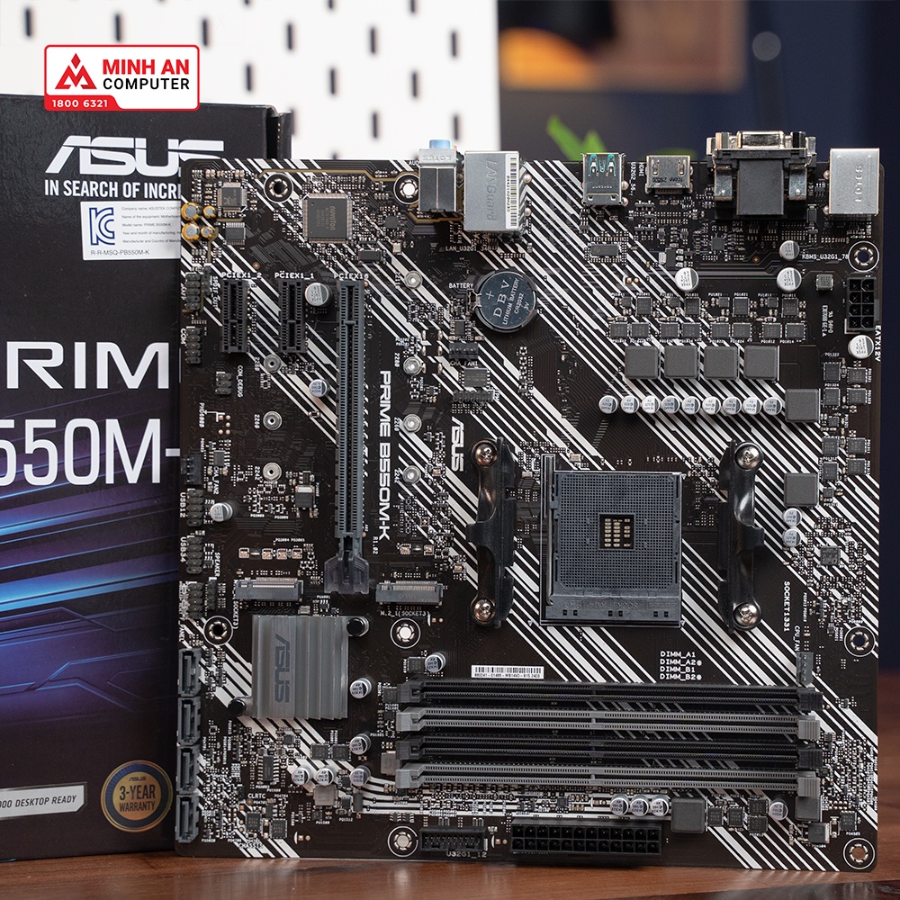 Combo Mainboard ASUS Prime B550MK + CPU AMD Ryzen 5 5600G