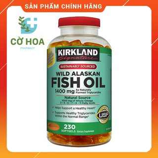 Dầu cá Omega tổng hợp Kirkland Signature Wild Alaskan Fish Oil 1400mg - Hộp 230 viên