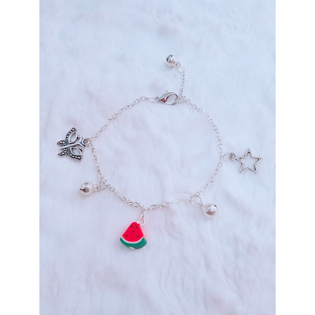 Set 10 vòng tay dây xích mix hình đất sét cute : 10 vòng giá 7,5k / vòng