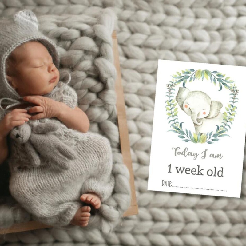 Sticker Đánh Dấu Cột Mốc Phát Triển Theo Tháng Làm Phụ Kiện Chụp Ảnh Cho Bé