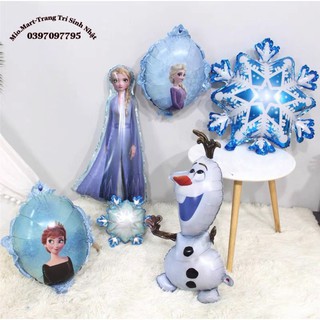 Bóng Bay Hình Công Chúa Elsa Anna Người Tuyết Trang Trí Sinh Nhật Cho Bé AB06