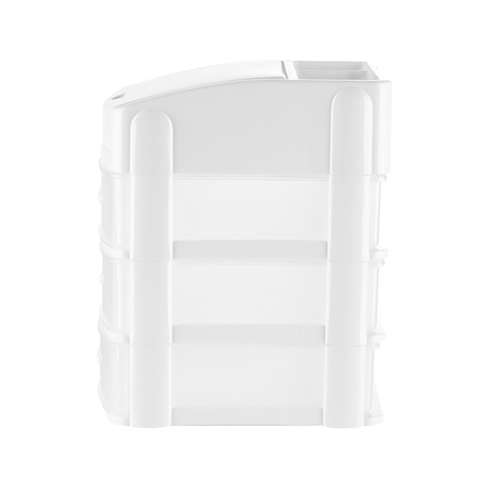HomeBase API Tủ nhựa mini để bàn 3 ngăn kéo 1070M3 Thái Lan W15.5xH23xD20cm màu trắng