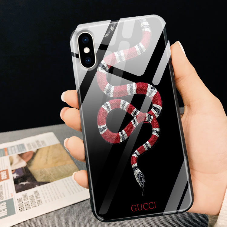 Ốp Lưng Iphone X Đen Hình Gucci_Con Rắn Đẹp Đẳng Cấp MYCASE Cho 6/6S/7/8/Plus/X/Xs/Xr/11/Pro/Max/12/Min