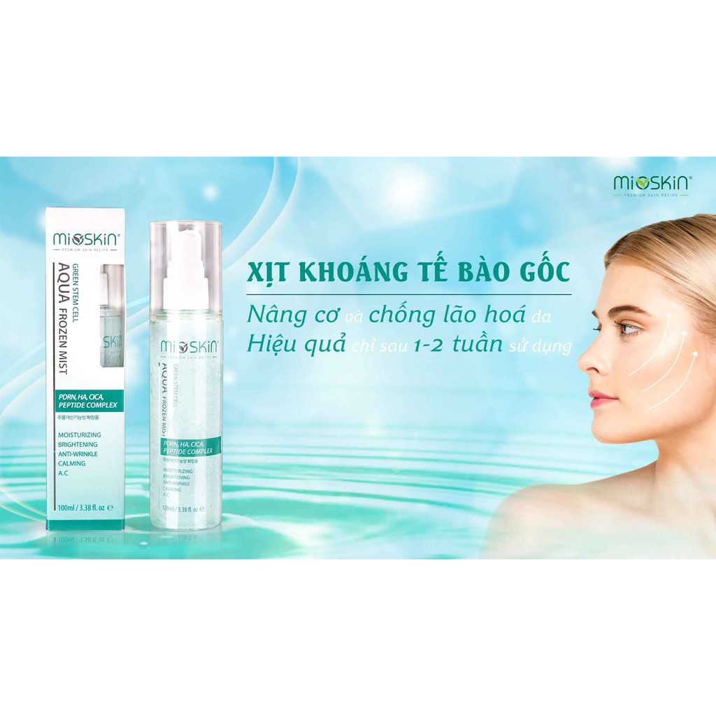 Xịt khoáng tế bào gốc mioskin aqua frozen mist (tặng 3 miếng mặt nạ wonjin)