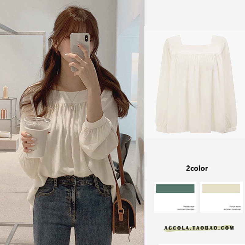 Áo Sơ Mi Chiffon Dài Tay Xếp Ly Thời Trang Nữ Tính