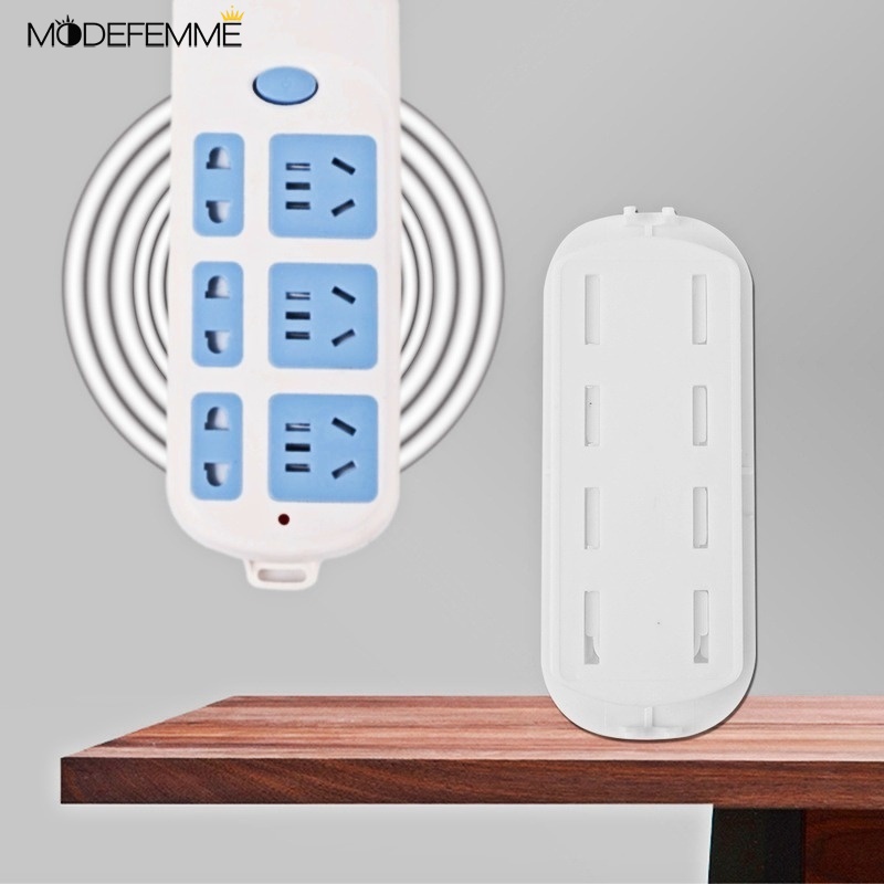 Móc treo tường ổ cắm điện không cần đục lỗ thiết kế tự dính có đồ cuộn dây