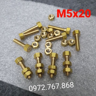 Bulong đồng thau M5x20