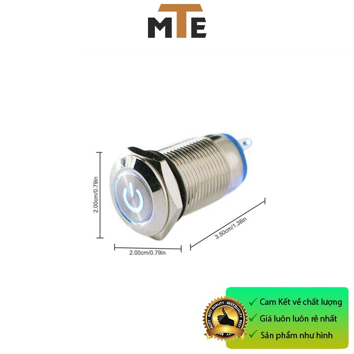 Nút nhấn giữ chống nước 12mm có LED 9-30V