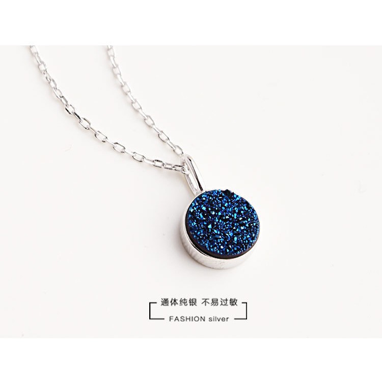 Vòng cổ tinh thể xanh - Bạc 925
