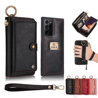 Fashion Retro Bao Da Có Ngăn Đựng Thẻ Tiện Dụng Cho Samsung Note 20 Ultra / Note 10 / Note 9 / Note 8