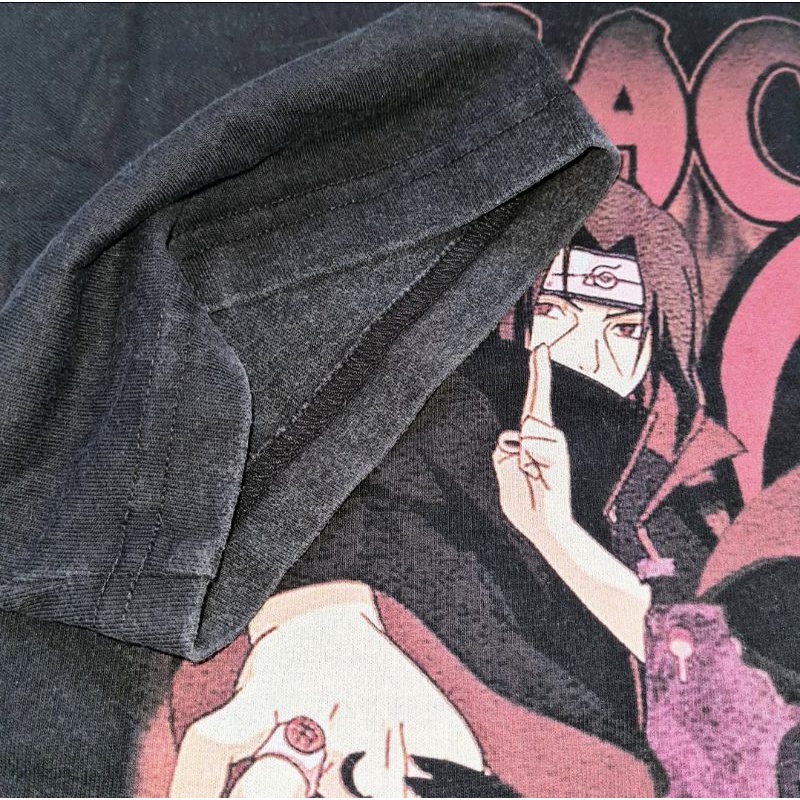 Áo thun oversize ITACHI WASHED - Áo phông anime unisex nam nữ
