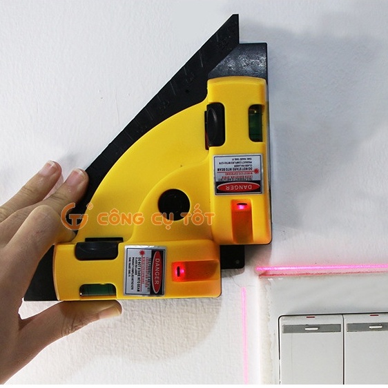 Thước ke góc vuông - máy đo góc vuông laser đỏ có ni vô