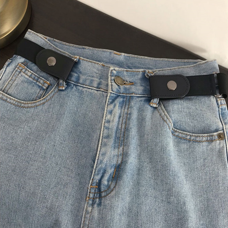 Thắt Lưng Vải canvas Co Giãn Không Đục Lỗ Thời Trang Cho Nam Nữ