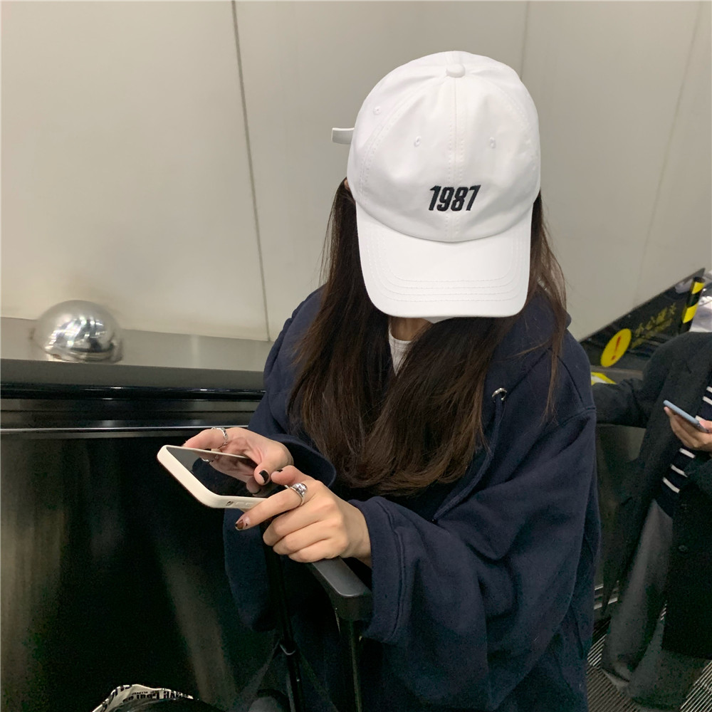 Mũ lưỡi trai thêu chữ phong cách Hàn Quốc thời trang dành cho nữ