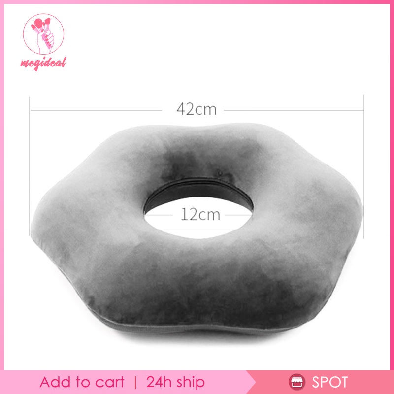 Gối đệm ngồi hình bánh donut cho ghế ngồi xe hơi Coccyx Sciatica