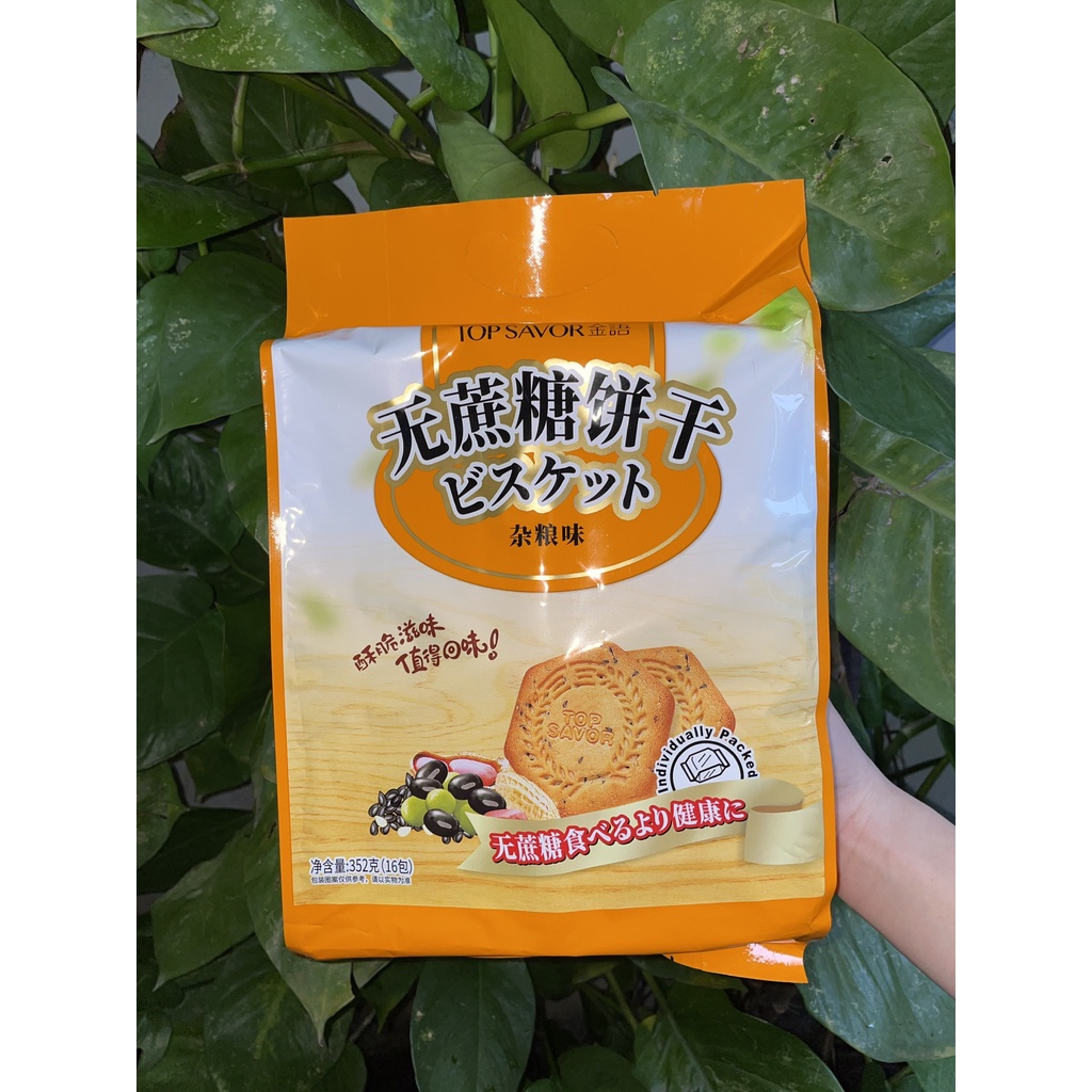 Bánh Quy Ăn Kiêng Soda Cracker Các Loại Đậu Top Savor (Gói 352g-cam)