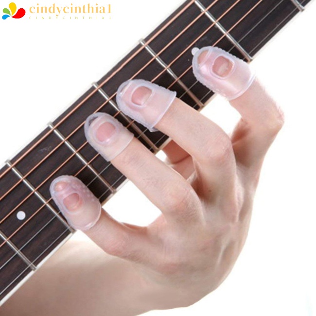 Bộ 5 Vỏ Bọc Ngón Tay Chống Trượt Giảm Đau Dùng Chơi Đàn Ukulele / Guitar Điện / Acoustic