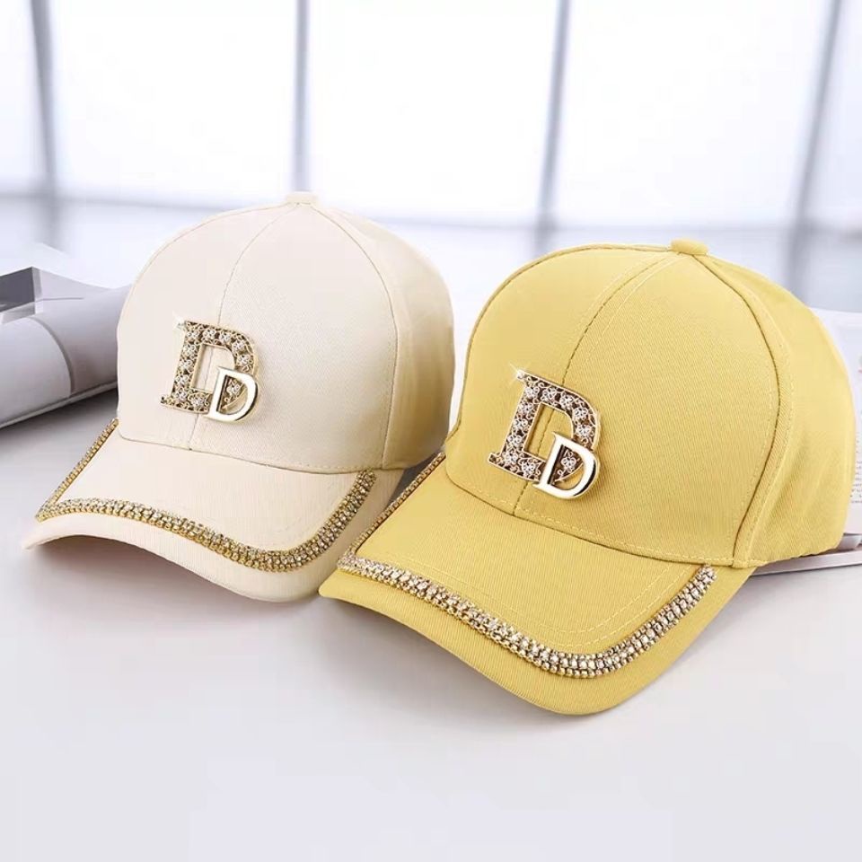 Mũ lưỡi trai đính đá thiết kế thời trang phong cách Hàn quốc