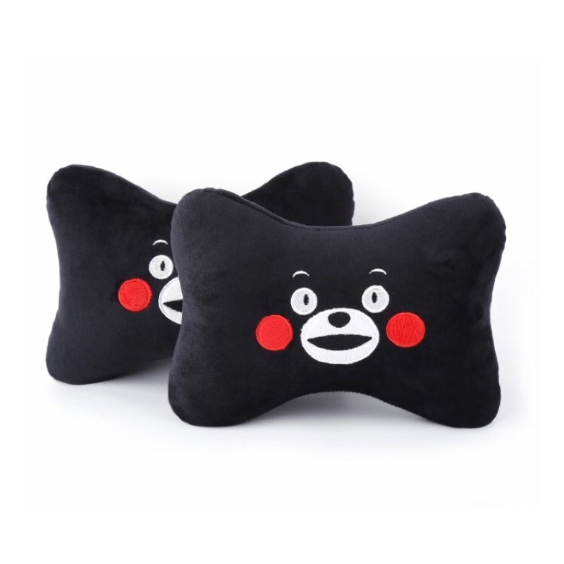 Gối tựa đầu Ô tô vải nhung hình thú, tựa đầu nhiều màu dễ thương