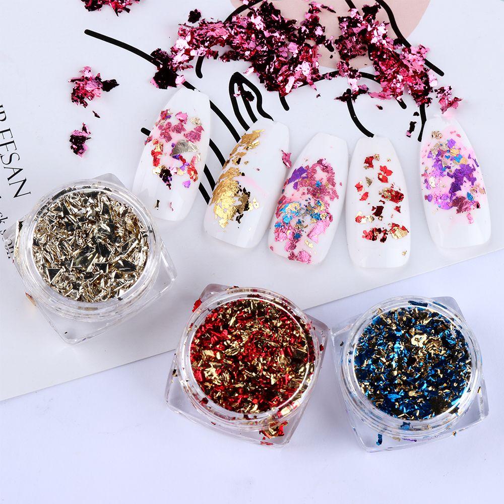 XIANTIN Hộp Kim Tuyến Lấp Lánh Trang Trí Móng Tay Thời Trang