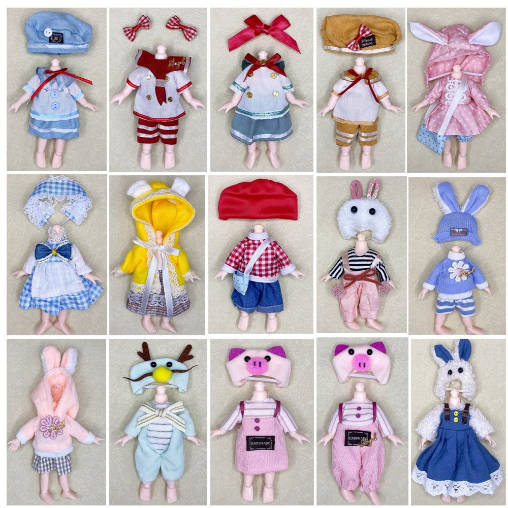 Bộ đồ dành cho búp bê 3D 16cm 13 khớp có thể di chuyển tỉ lệ 1/8 1/12