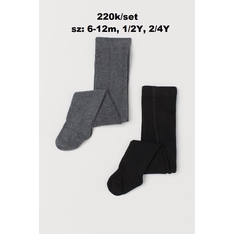 HM H&M Auth Set 2 quần tất bé gái size 1/2y 4/6y 6/8y