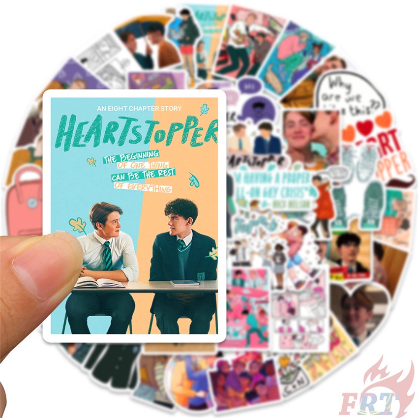 Bộ 100 sticker hình Heartstopper series B trang trí DIY chống thấm
