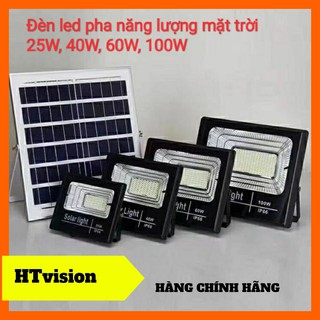 Đèn led pha năng lượng mặt trời 25w, 40w, 60w, 100w,
