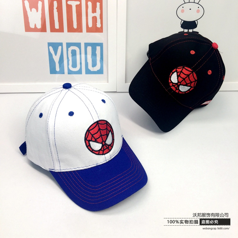 Nón Lưỡi Trai Thêu Họa Tiết Người Nhện Marvel Dành Cho Bé Trai Và Bé Gái