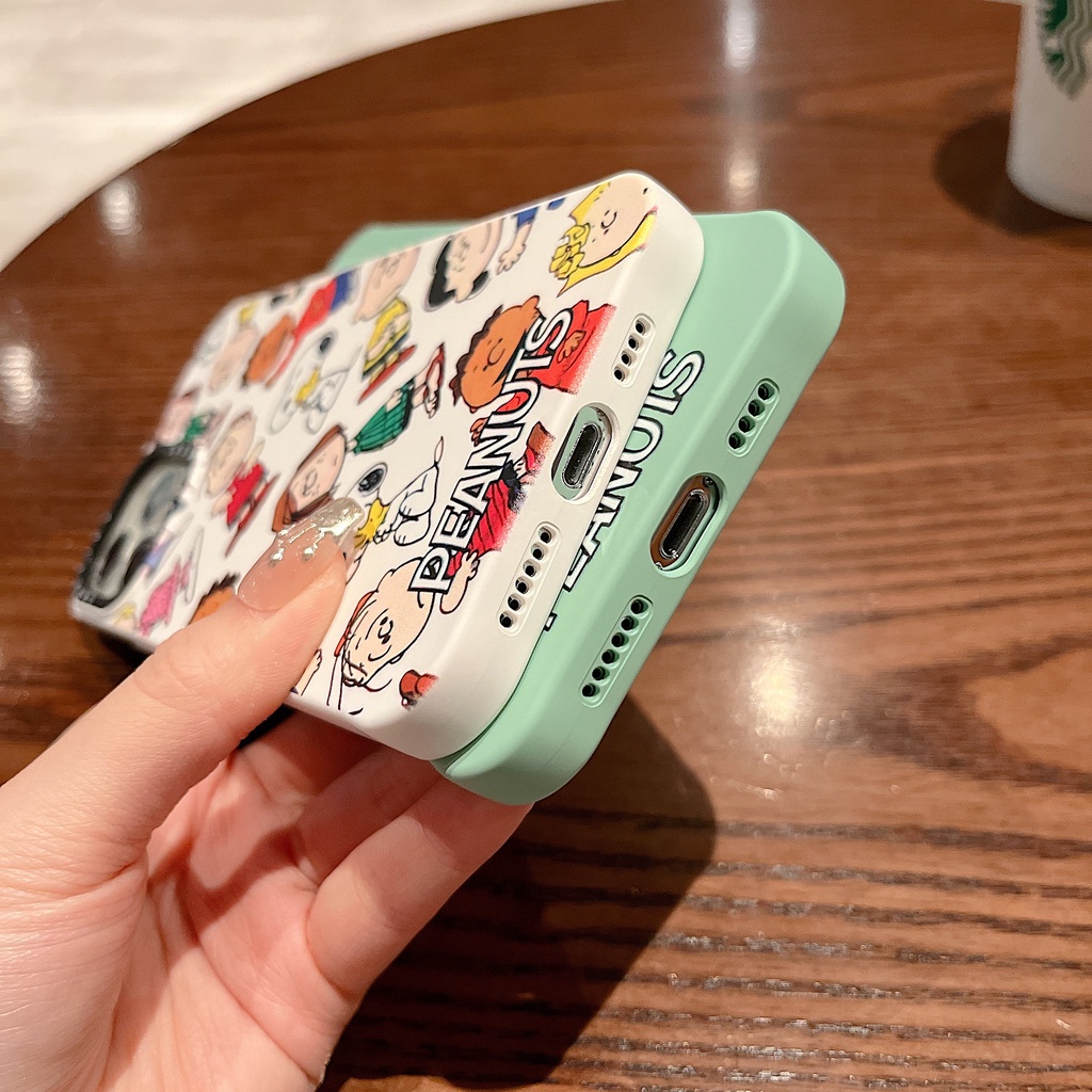 Ốp Điện Thoại Mềm Tích Hợp Ngăn Đựng Thẻ Hình Snoopy Cho iPhone13Pro iP12Pro XS iPhone11 12Promax 13Promax 11 12 13