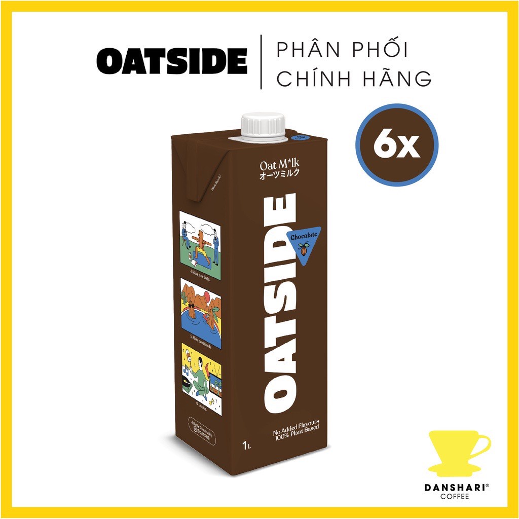[HSD: 09/2024] Sữa Yến Mạch OATSIDE Chocolate Oat Milk (6x1L)