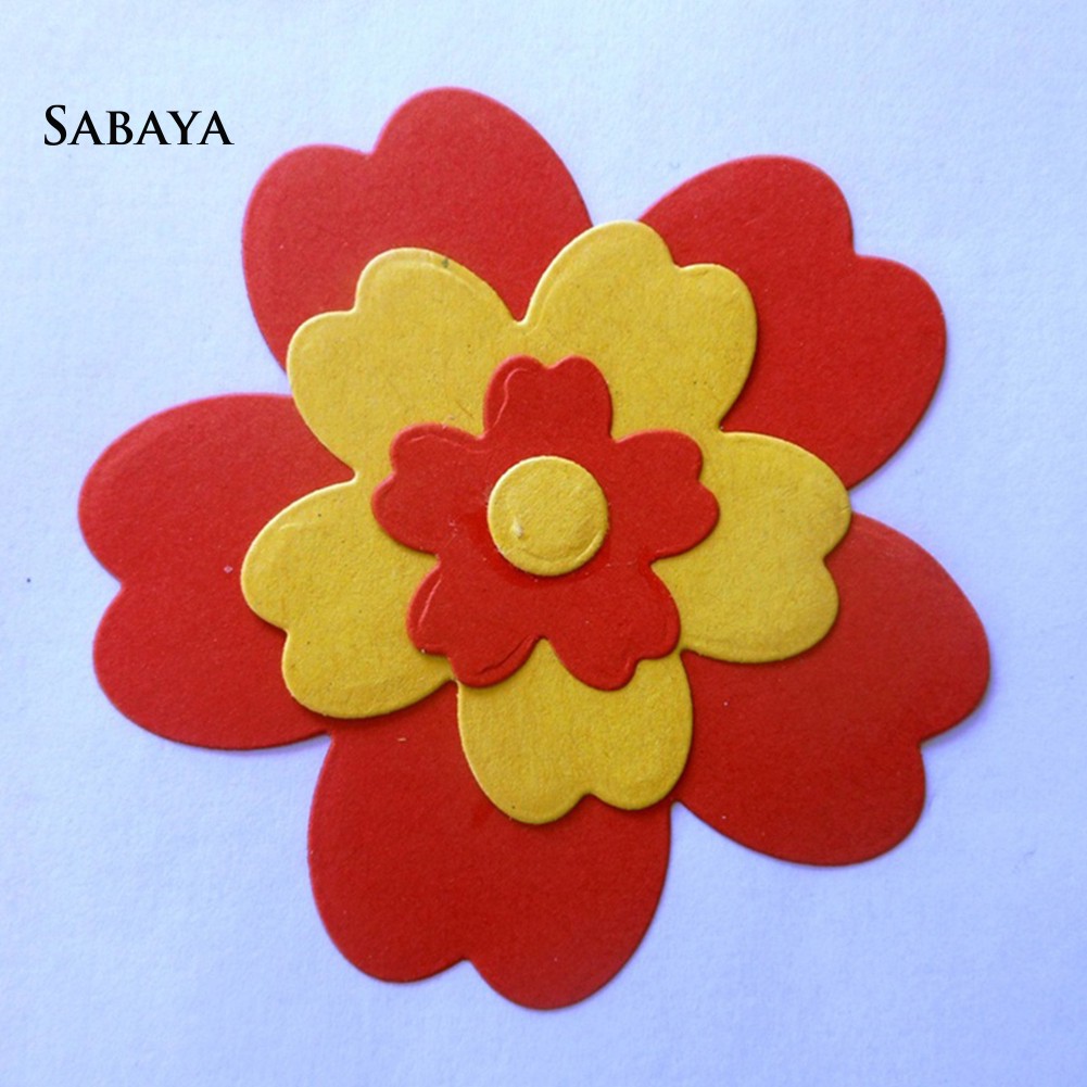 Set 4 Khuôn Cắt Giấy Bằng Kim Loại Hình Hoa Dễ Thương