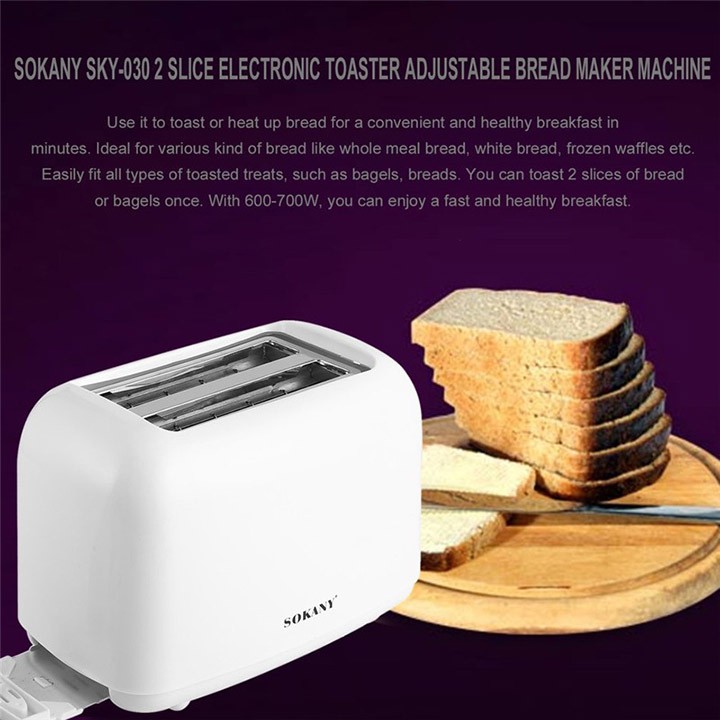 Máy nướng bánh, lò nướng bánh, làm bánh mỳ 700W 6 nấc làm bánh SOKANY 1