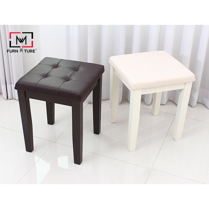 Ghế bàn trang điểm bọc nệm da thương hiệu MW FURNITURE - nội thất trang trí