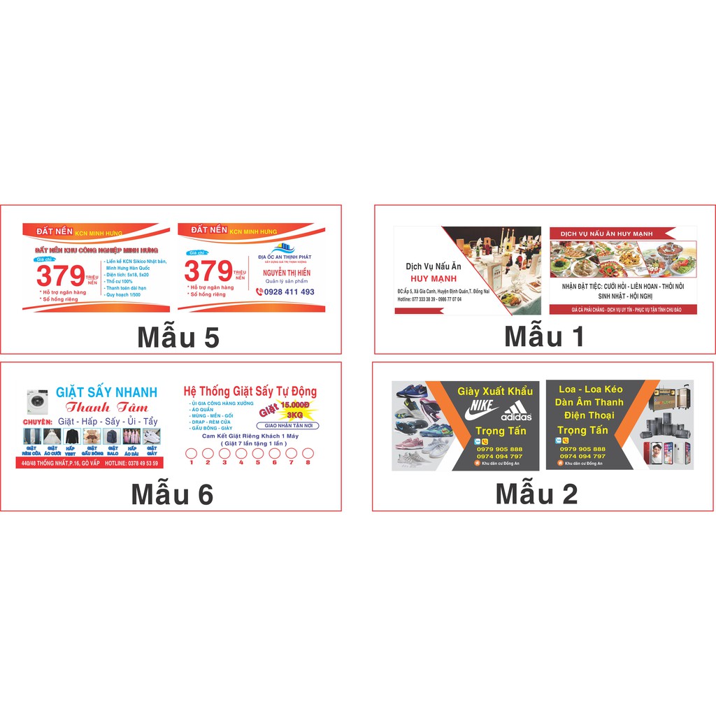 10 hộp (1000)c danh thiếp in theo yêu cầu