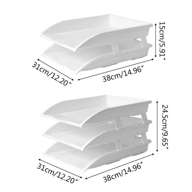 Kệ Đựng Tài Liệu 2/3 Tầng Có Thể Xếp Chồng Tiện Dụng Cho Văn Phòng
